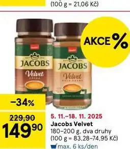 Tesco Jacobs velvet nabídka