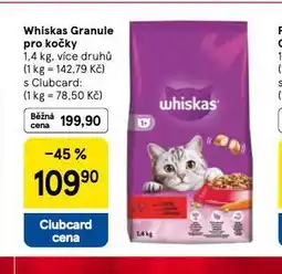 Tesco Whiskas granule pro kočky nabídka