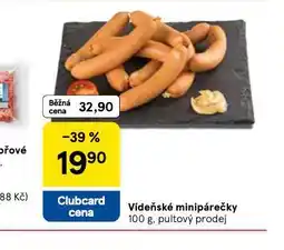 Tesco Vídeňské minipárečky nabídka