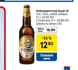 Tesco Pivo velkopopovický kozel 10 nabídka