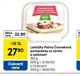 Tesco Česenková pomazánka se sýrem a salámem nabídka