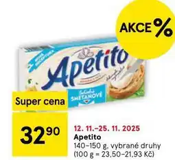 Tesco Apetito nabídka