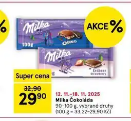 Tesco Milka čokoláda nabídka