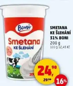 Penny Market Smetana ke šlehání 31% Boni nabídka