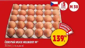 Čerstvá vejce velikost M