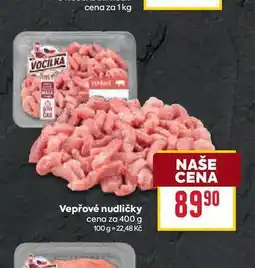 Billa Vepřové nudličky cena za 400 g nabídka