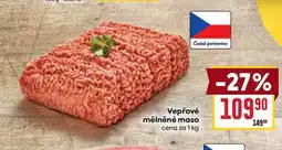 Billa Vepřové mělněné maso cena za 1 kg nabídka