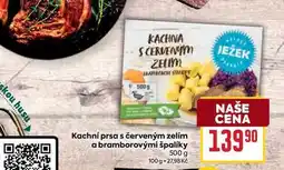 Billa Kachní prsa s červeným zelím a bramborovými špalíky 500 g nabídka