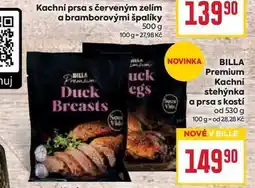 Billa BILLA Premium Kachní stehýnka a prsa s kostí od 530 g nabídka