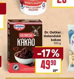 Billa Dr. Oetker Holandské kakao 100g nabídka