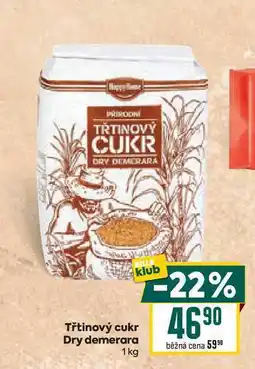 Billa Třtinový cukr Dry demerara 1 kg nabídka
