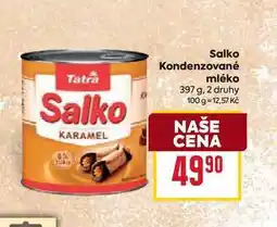 Billa Salko Kondenzované mléko 397 g nabídka