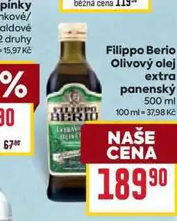Billa Filippo Berio Olivový olej extra panenský 500 ml nabídka