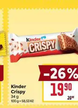 Billa Kinder Crispy 34 g nabídka