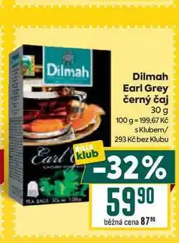 Billa Dilmah Earl Grey černý čaj 30 g nabídka