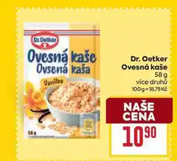 Billa Dr. Oetker Ovesná kaše 58g, vybrané druhy nabídka