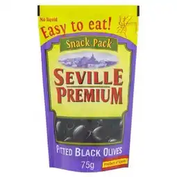 Billa Seville Premium Černé olivy bez pecky 75g nabídka