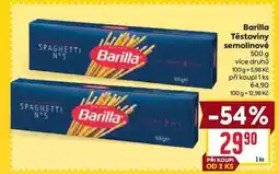 Billa Barilla Těstoviny semolinové 500 g nabídka