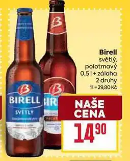 Billa Birell světlý, polotmavý 0,5l nabídka