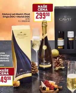 Billa Dárkový set Mastri, Pinot Grigio DOC + Merlot DOC 0,75l nabídka