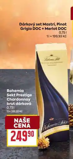 Billa Bohemia Sekt Prestige Chardonnay brut dárková 0,75l nabídka