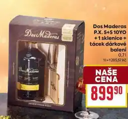 Billa Dos Maderas P.X. 5+5 10YO +1 sklenice + tácek dárkové balení 0,7l nabídka