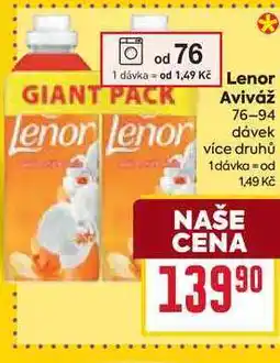 Billa Lenor Aviváž 76-94 dávek nabídka