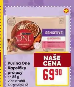Billa Purina One Kapsičky pro psy 4× 85 g nabídka