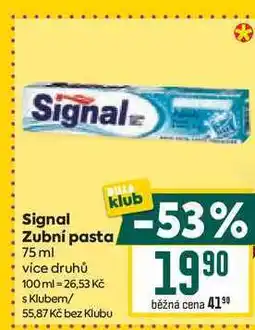 Billa Signal Zubní pasta 75 ml nabídka