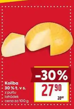 Billa Koliba 30% t. vs. z pultu lahůdek cena za 100g nabídka