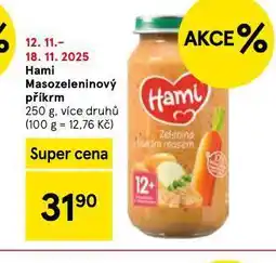 Tesco Hami masozeleninový příkrm nabídka