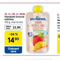 Tesco Hamánek ovocná taštička nabídka