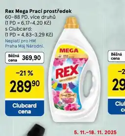 Tesco Rex mega prací gel nabídka