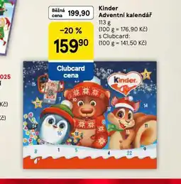 Tesco Kinder adventní kalendář nabídka