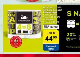 Tesco Harmony compact toaletní papír nabídka