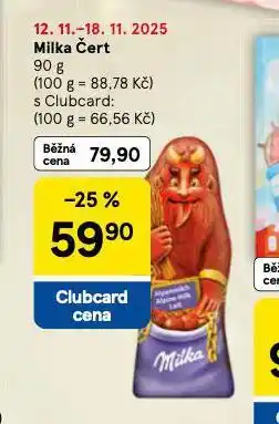 Tesco Milka čert nabídka