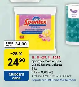 Tesco Spontex fastwipes víceúčelová utěrka nabídka