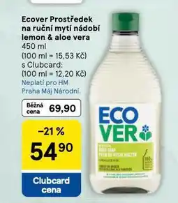 Tesco Ecover prostředek na ruční mytí nádobí nabídka