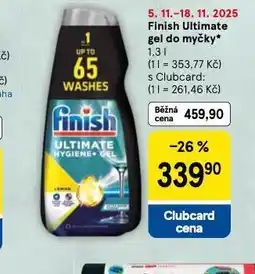 Tesco Finish ultimate gel do myčky nabídka