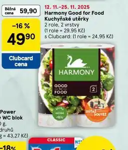 Tesco Harmony kuchyňské utěrky nabídka