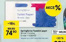Tesco Springforce toaletní papír nabídka
