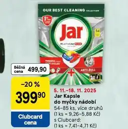 Tesco Jar kapsle do myčky nabídka