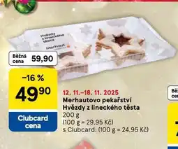 Tesco Hvězdy z linockého těsta nabídka