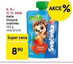 Tesco Hello ovocná svačinka nabídka