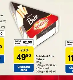 Tesco Président brie natural nabídka