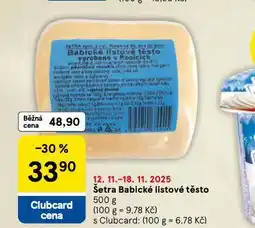 Tesco Babické listové těsto nabídka