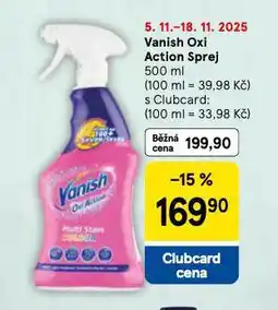 Tesco Vanish oxi action sprej nabídka