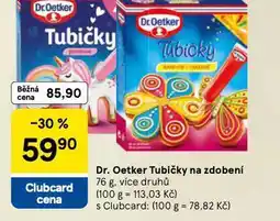 Tesco Dr. oetker tubičky na zdobení nabídka