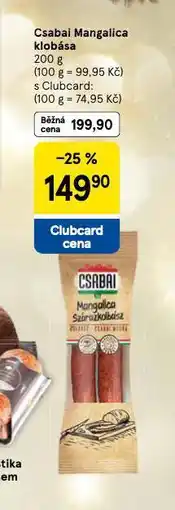 Tesco Csabai mangalica klobása nabídka