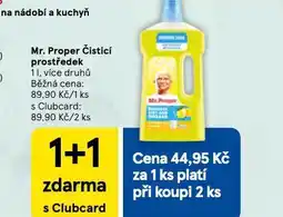 Tesco Mr. proper čistící prostředek nabídka